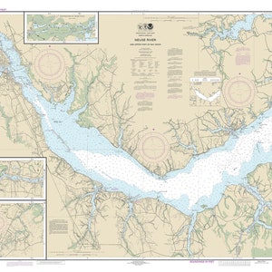 2022 Seekarte des Neuse River in North Carolina