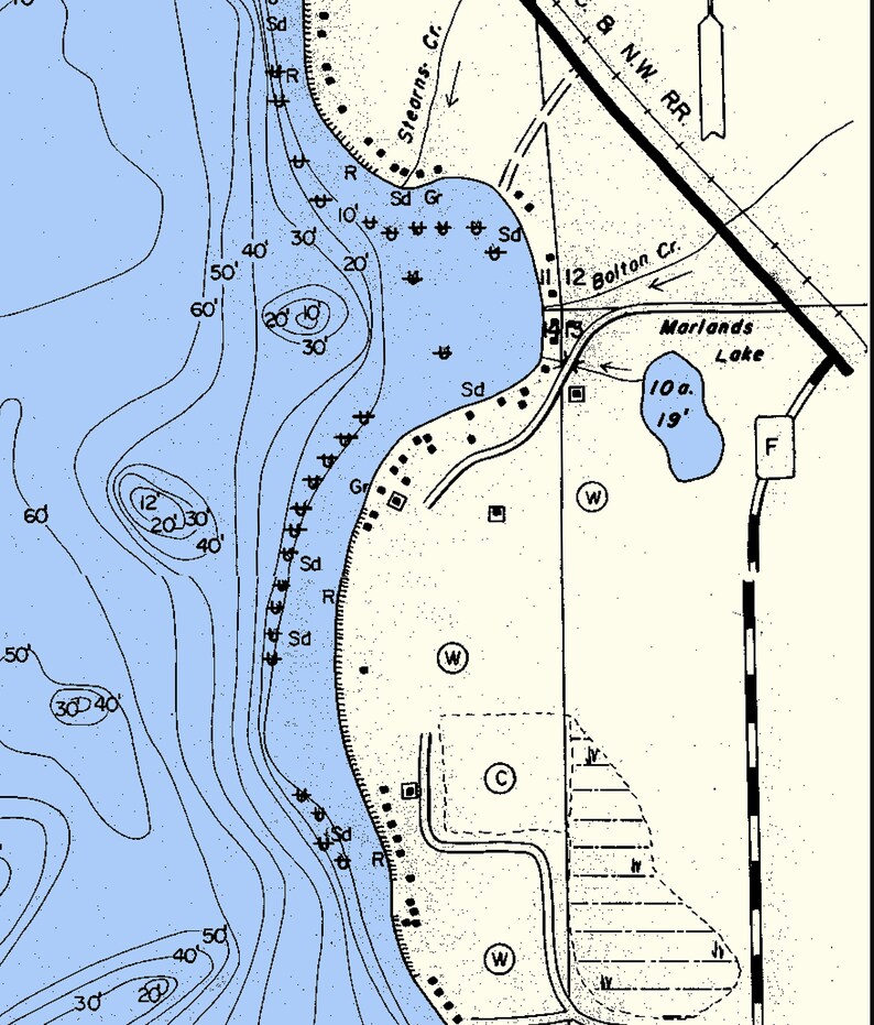 1971 Map of Fence Lake Vilas County Wisconsin Etsy