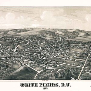 1887 Panoramakarte von White Plains New York