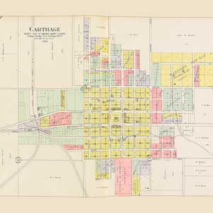 1904-Karte von Carthage Hancock County, Illinois