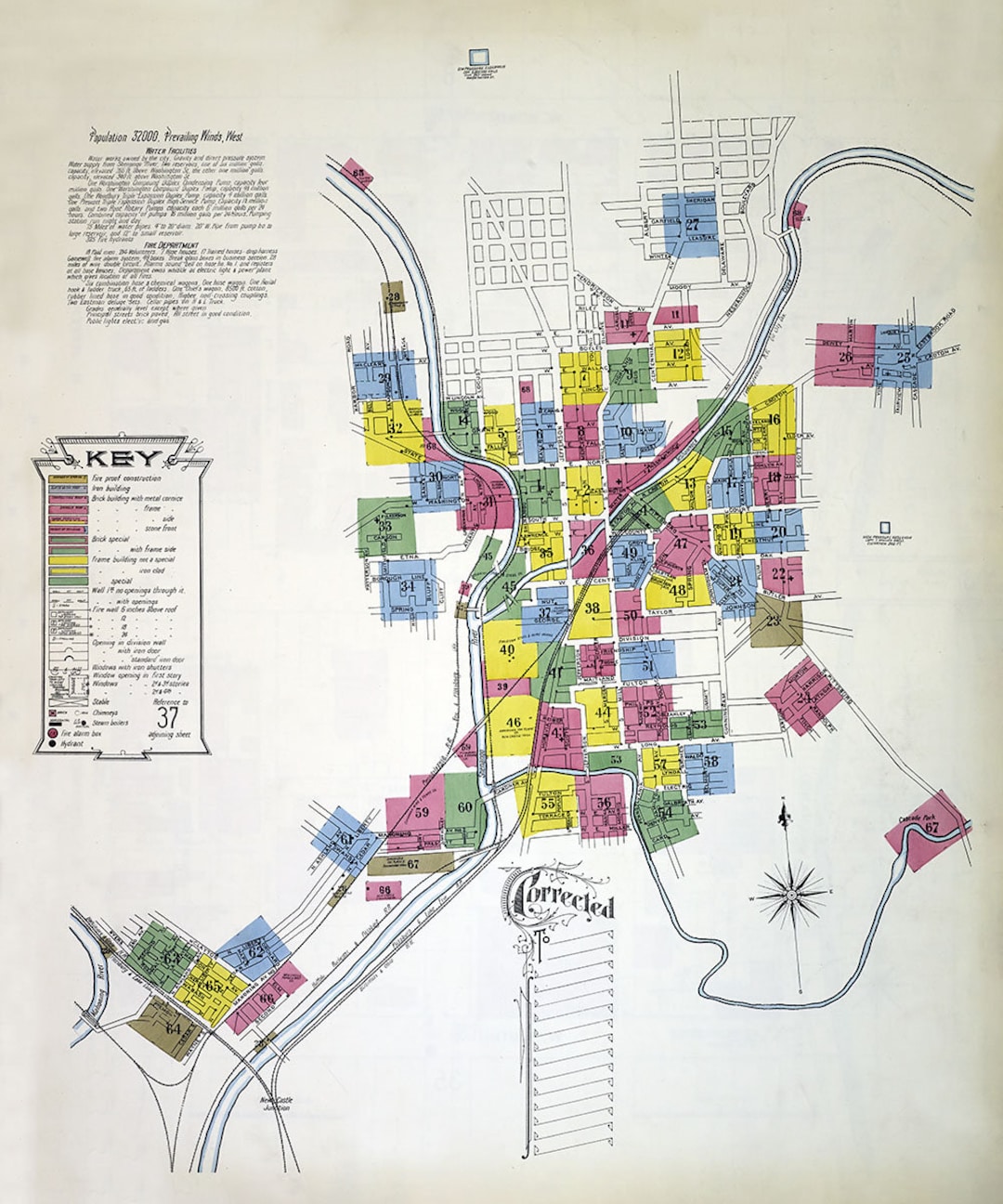 1904 Town Map of Norristown Montgomery County Pennsylvania Etsy Ireland