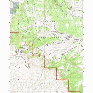 Carte topographique 1993 de la roue médicinale, Wyoming, WY, forêt de Bighorn