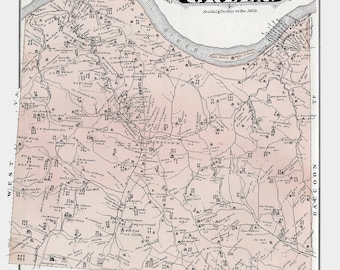Könnte beinhalten: Antike Karte von Green County mit detaillierter Kartografie mit Ortsnamen und geografischen Merkmalen. Die Karte ist in Schwarzweiß mit einem rosafarbenen Farbton gehalten, und der Titel "GREEN" ist oben prominent dargestellt.