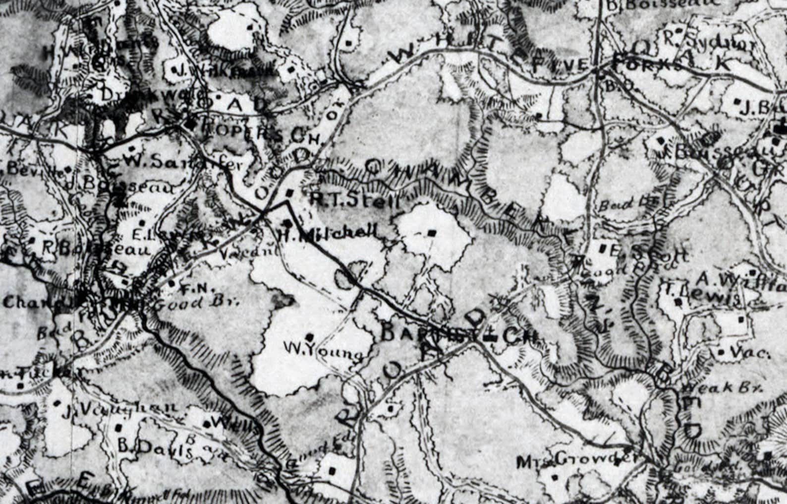 1864 Map of Dinwiddie County Virginia Family Names Genealogy Etsy