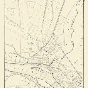 1836 Map of Trenton New Jersey