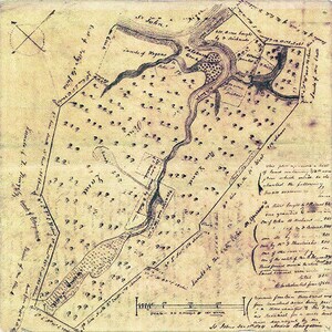 1817-Karte von Pottsburg Creek Eigentum Jacksonville und Umgebung Florida