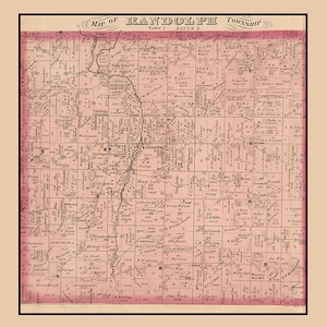 1874 Map of Randolph Township Portage County Ohio