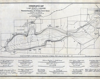 1898 Map of Lake Geneva Wisconsin