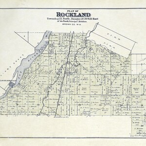 1889-Karte von Rockland Township Brown County Wisconsin