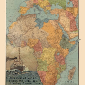 1914 Map of Africa