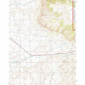 Carte topographique 1993 de Cottonwood Canyon, Wyoming, WY