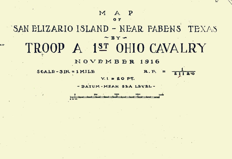 1916 Map of San Elizario Island Fabens Texas Etsy