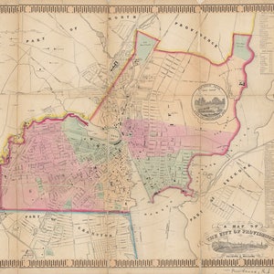 1849 Map of Providence Rhode Island