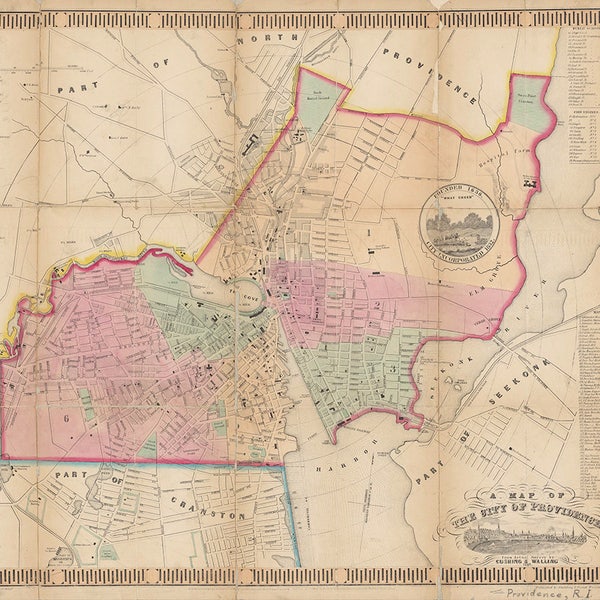 1849 Map of Providence Rhode Island