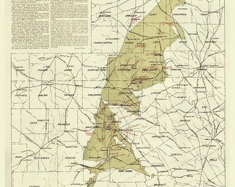 1918 Map of Central Texas Oil Fields
