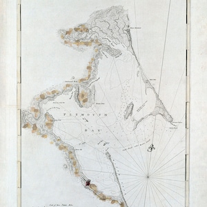 1770 Seekarte von Plymouth Bay Massachusetts