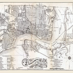 1887 Kaart van Jacksonville, Florida