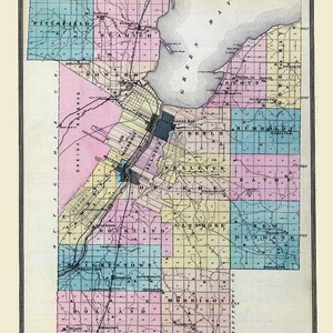 1878-Karte von Brown County, Wisconsin