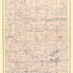 1889-Karte von Iola Township Waupaca County Wisconsin
