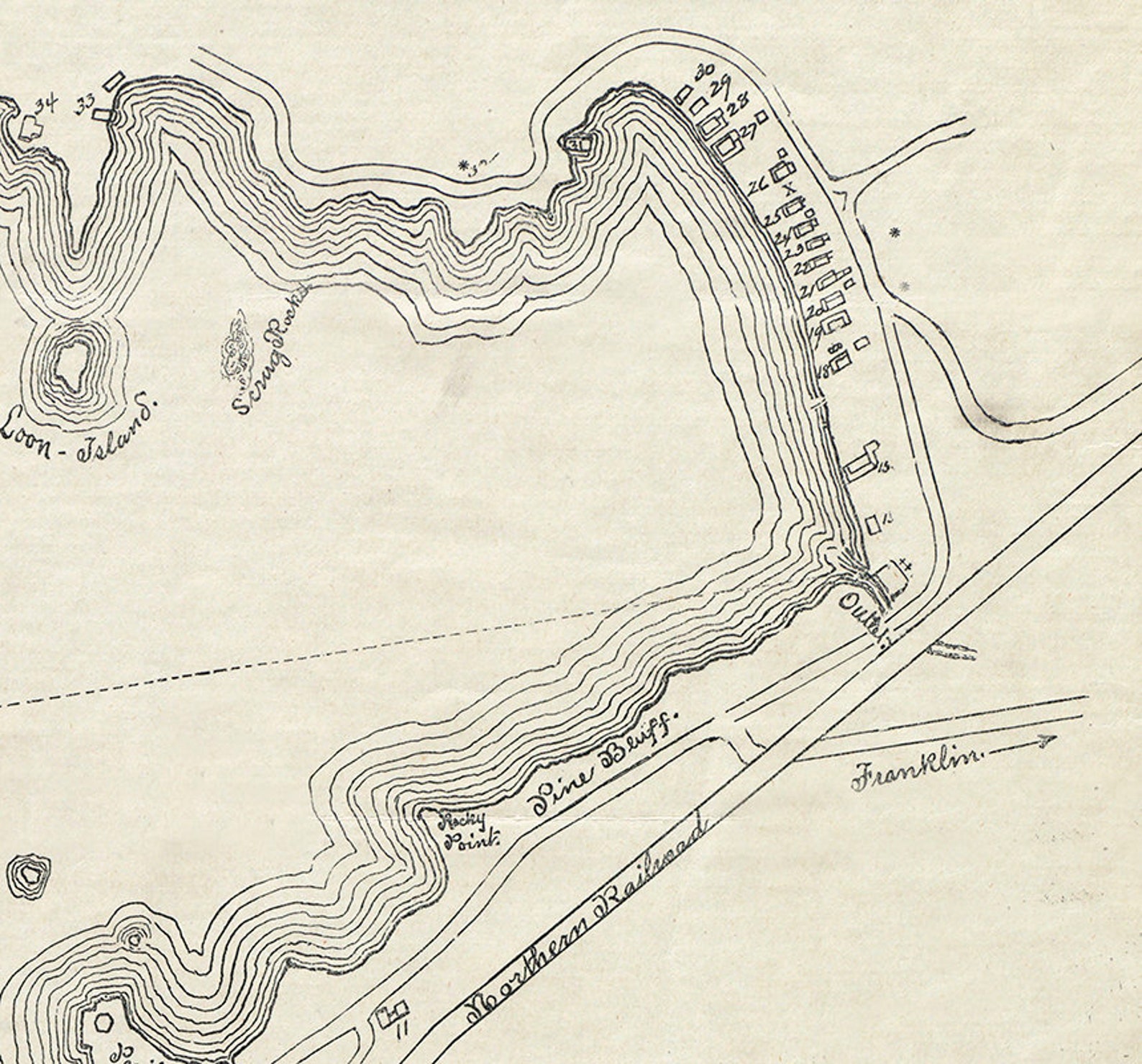 1890 Map of ster Lake Franklin New Hampshire Etsy