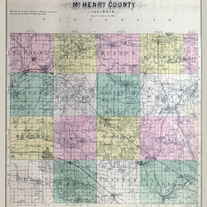 1892-Karte von McHenry County, Illinois