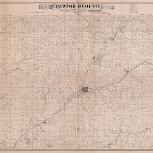1883 Farm Line Map of Crawford County Iowa