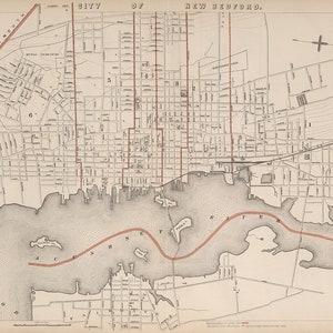 1891 Map of New Bedford Massachusetts