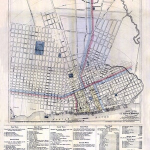 1853-Karte von Mobile, Alabama