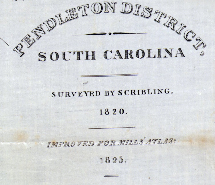 1820 Map of Pendleton District South Carolina Etsy