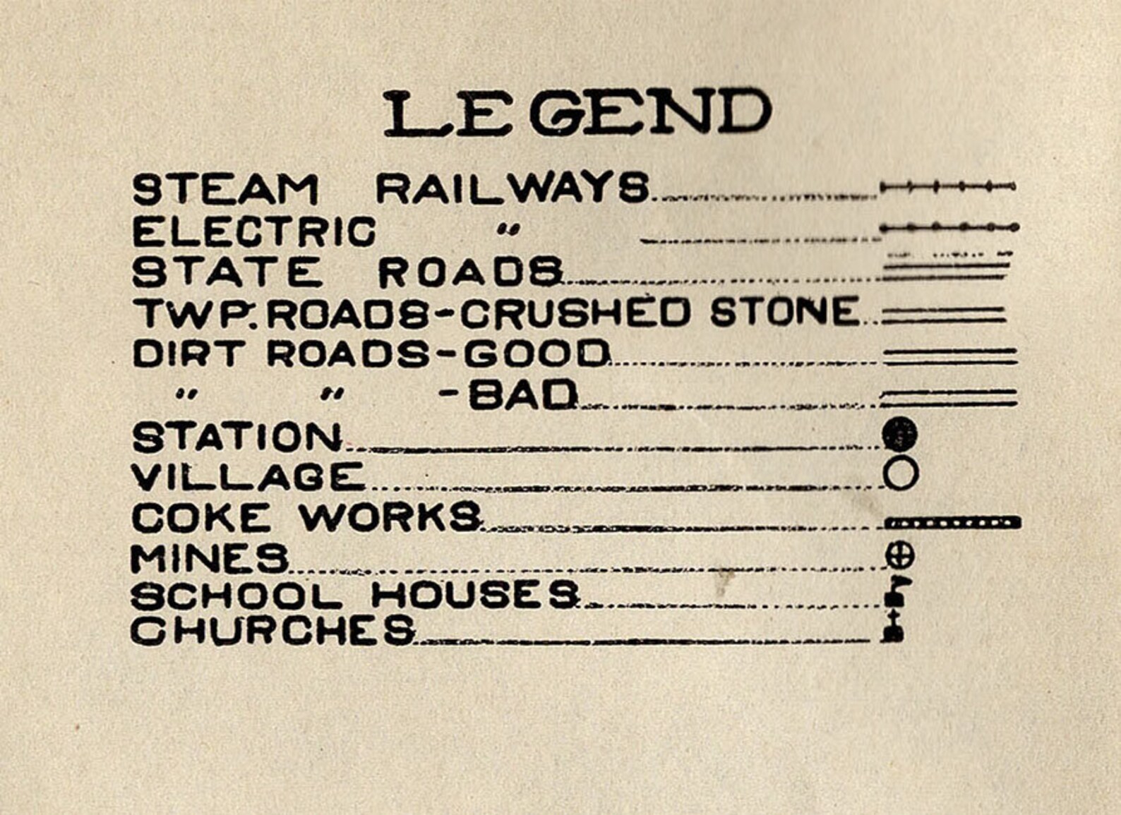1912 Map of Fayette County Pennsylvania Coal Mines Coke Ovens Etsy
