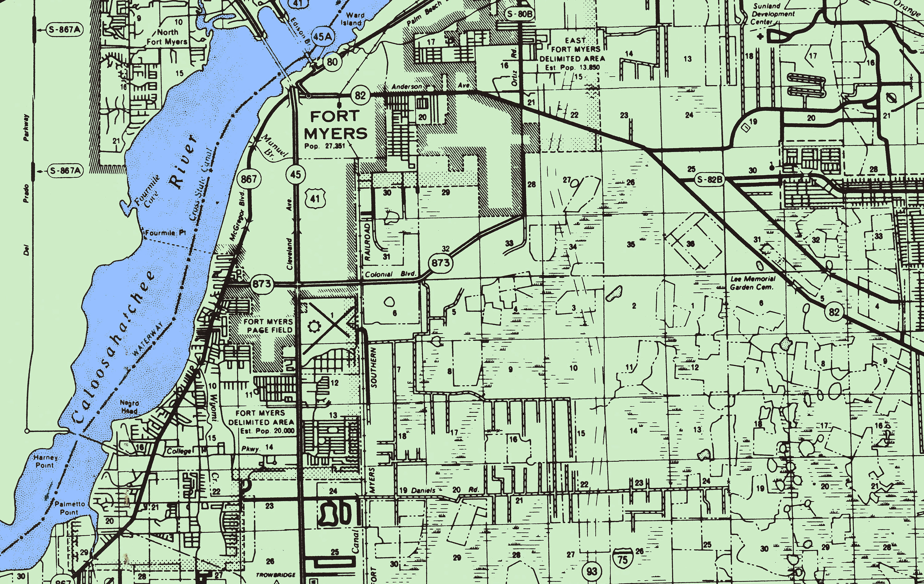 1980 Map of Lee County Florida - Il Fullxfull.4263574363 25ta