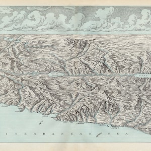 1902 Panoramakarte vom Heiligen Land