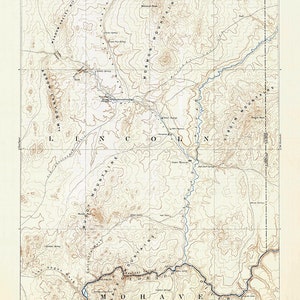 1886 Topo Karte von Saint Thomas Nevada Moapa Valley