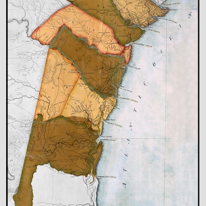 Carte de 1818 de la côte de Géorgie