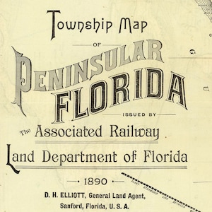 1890 Map of Florida Railroads - Il 300x300.5066339486 Hxmm