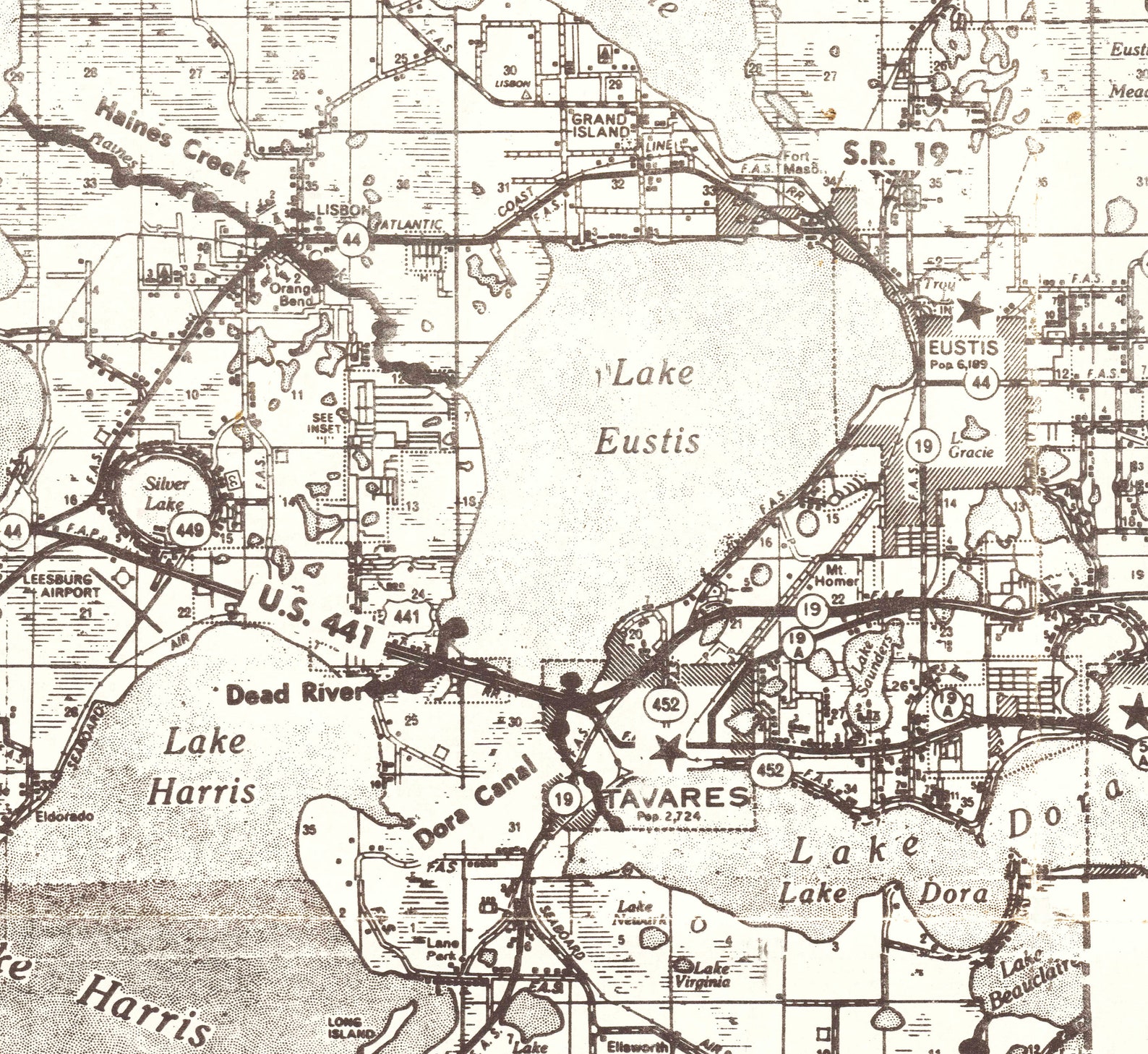 1980 Map of Lake County Florida | Etsy