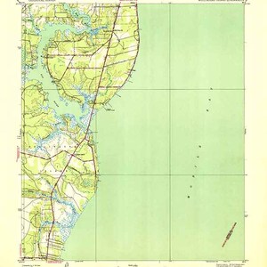 Topokaart uit 1940 van Hollingers Island Alabama Quadrangle