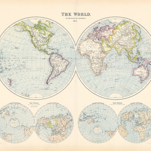 1910 Map of the World