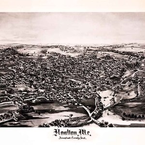 1894 Panoramakarte von Houlton Aroostook County Maine