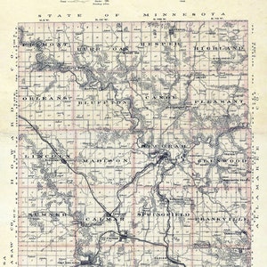 1903 Map of Winneshiek County Iowa