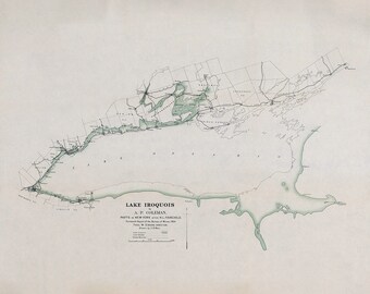 1904 Map of Lake Iroquois Canada