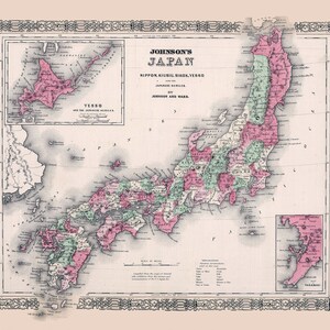1865 Map of Japan