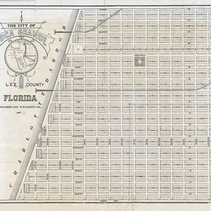 1887 Map of Boca Grande Lee County Florida