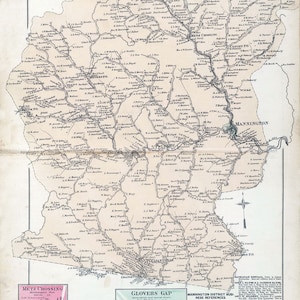 1886 Map of Mannington Township Marion County West Virginia