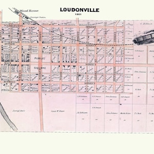 1861 Stadtplan von Loudonville Ashland County Ohio