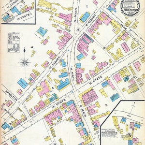 1885 Map of Doylestown Bucks County Pennsylvania