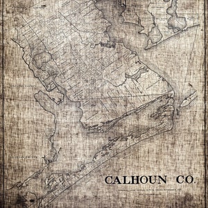 Carte du comté de Calhoun, Texas, 1919