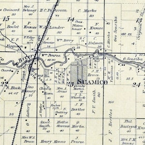 1889 Map Of Suamico Township Brown County Wisconsin Etsy Il G45w 
