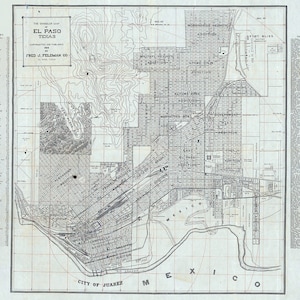 1914 Map of El Paso Texas