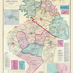 1879 Map of Garrard and Lincoln County Kentucky